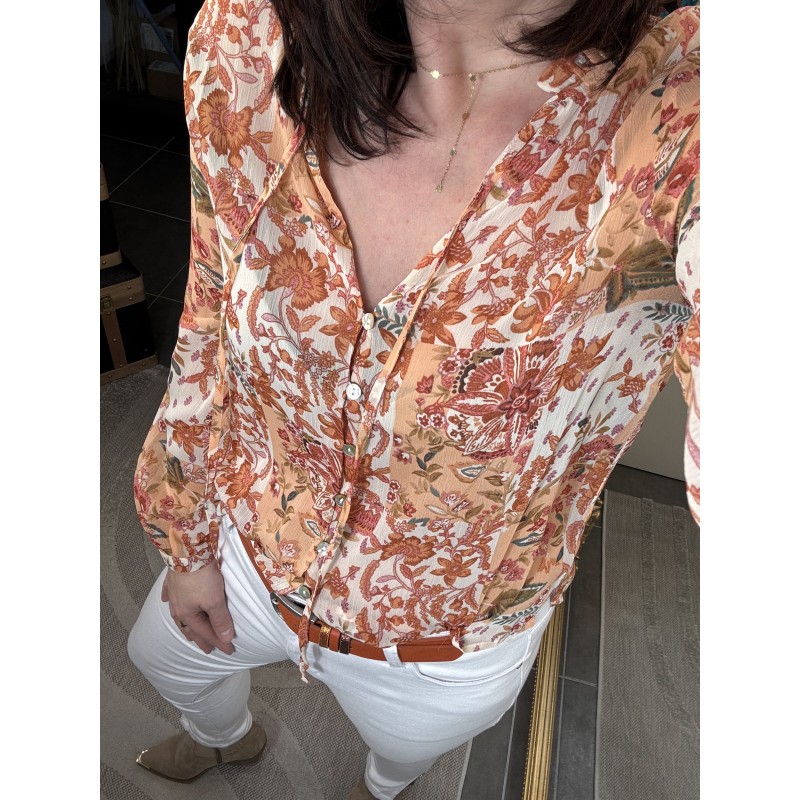 Blouse orangée