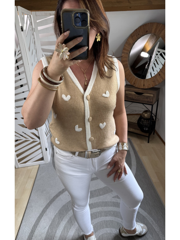 Gilet sans manche Coeurs :)) 