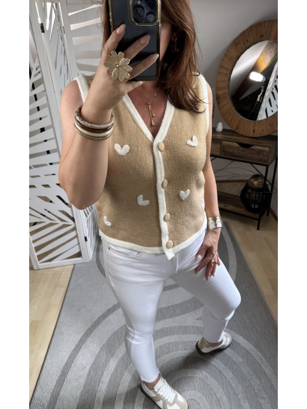 Gilet sans manche Coeurs :)) 