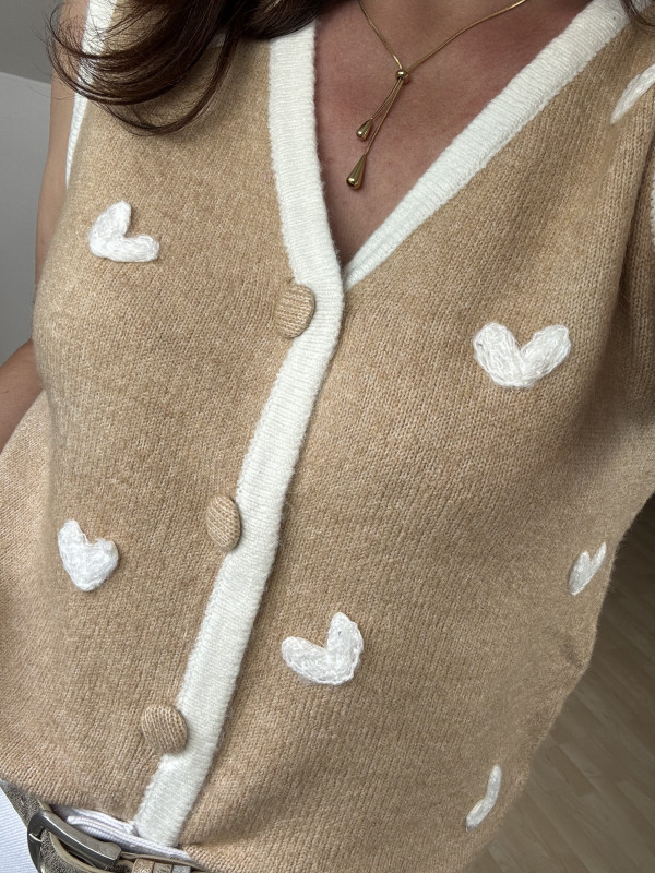 Gilet sans manche Coeurs :)) 