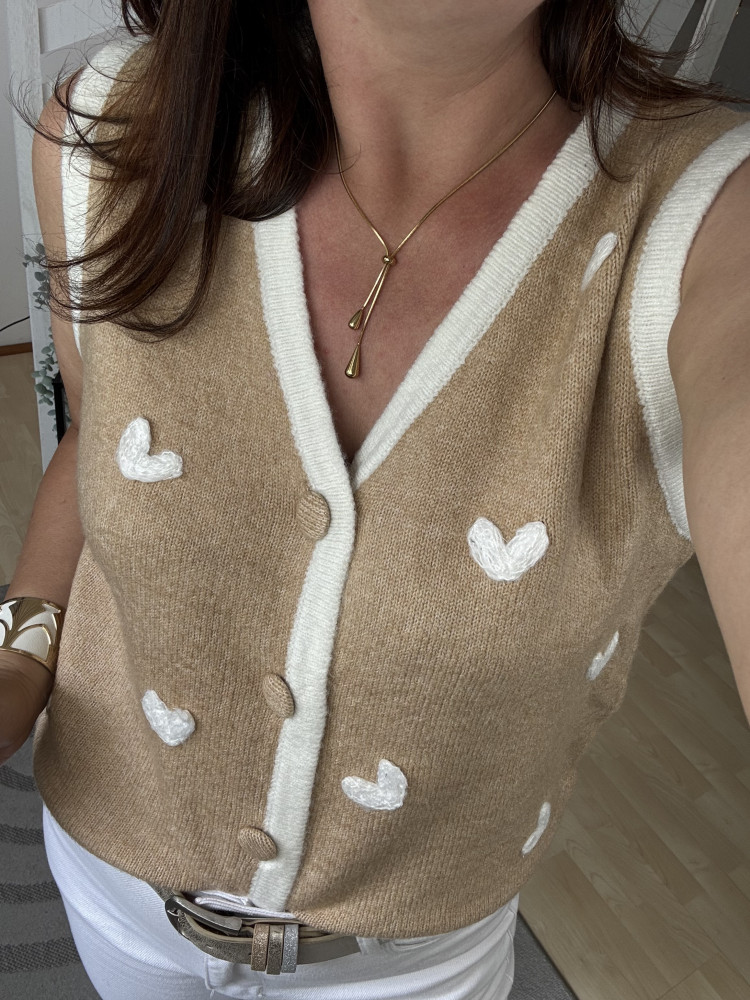 Gilet sans manche Coeurs :)) 