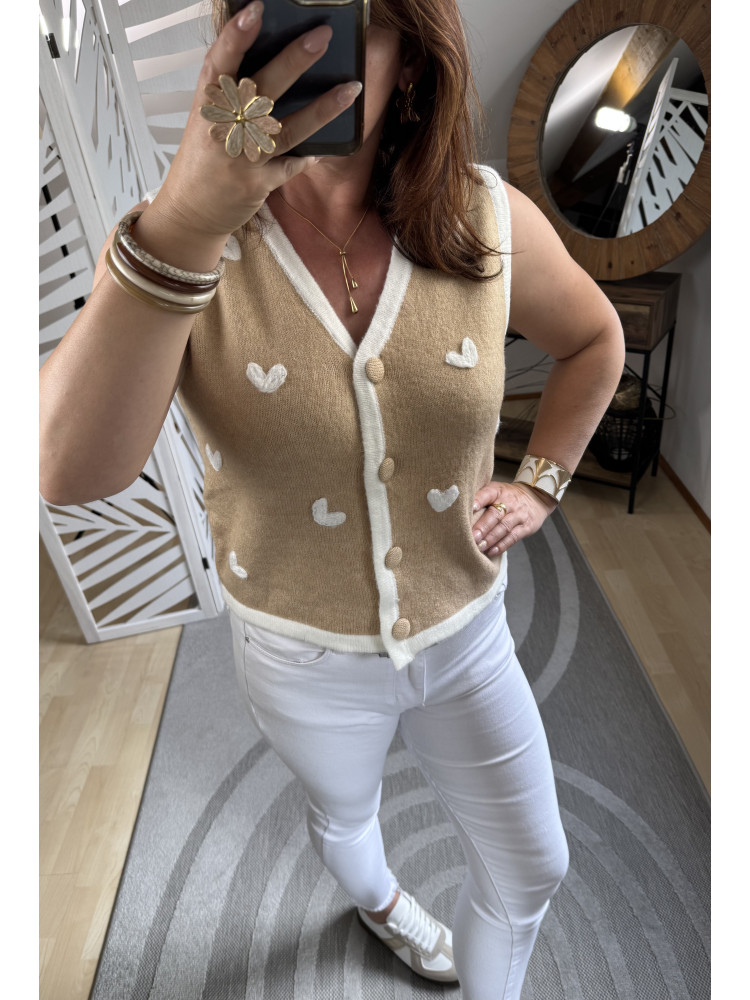 Gilet sans manche Coeurs :)) 