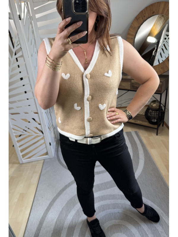 Gilet sans manche Coeurs :)) 