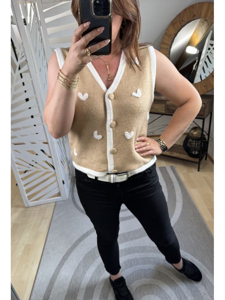 Gilet sans manche Coeurs :)) 