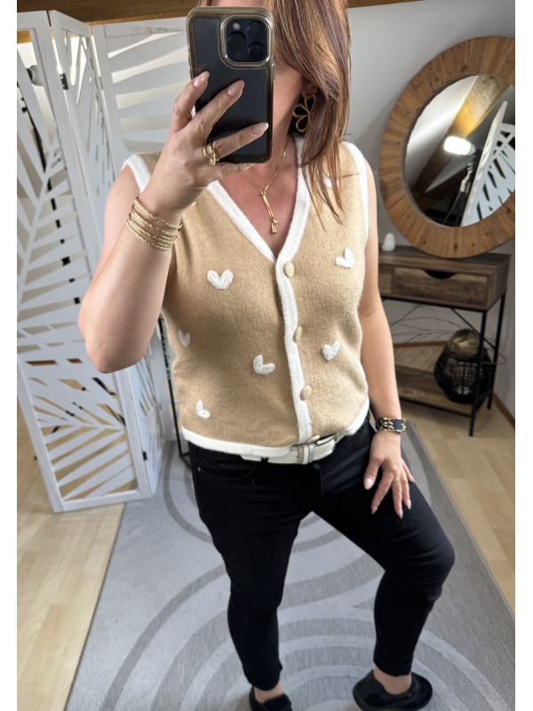 Gilet sans manche Coeurs :)) 