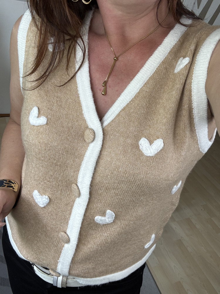 Gilet sans manche Coeurs :)) 