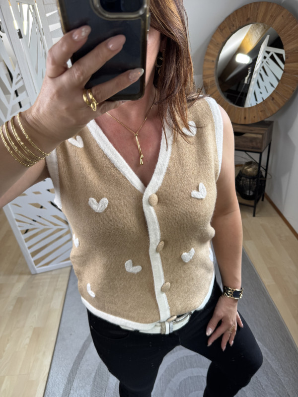 Gilet sans manche Coeurs :)) 