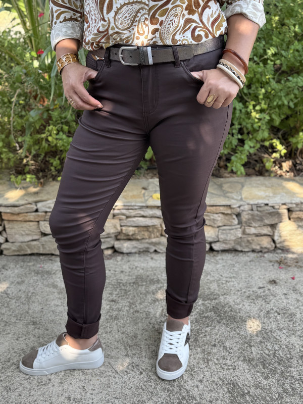 Pantalon enduit chocolat Lyzon :) 