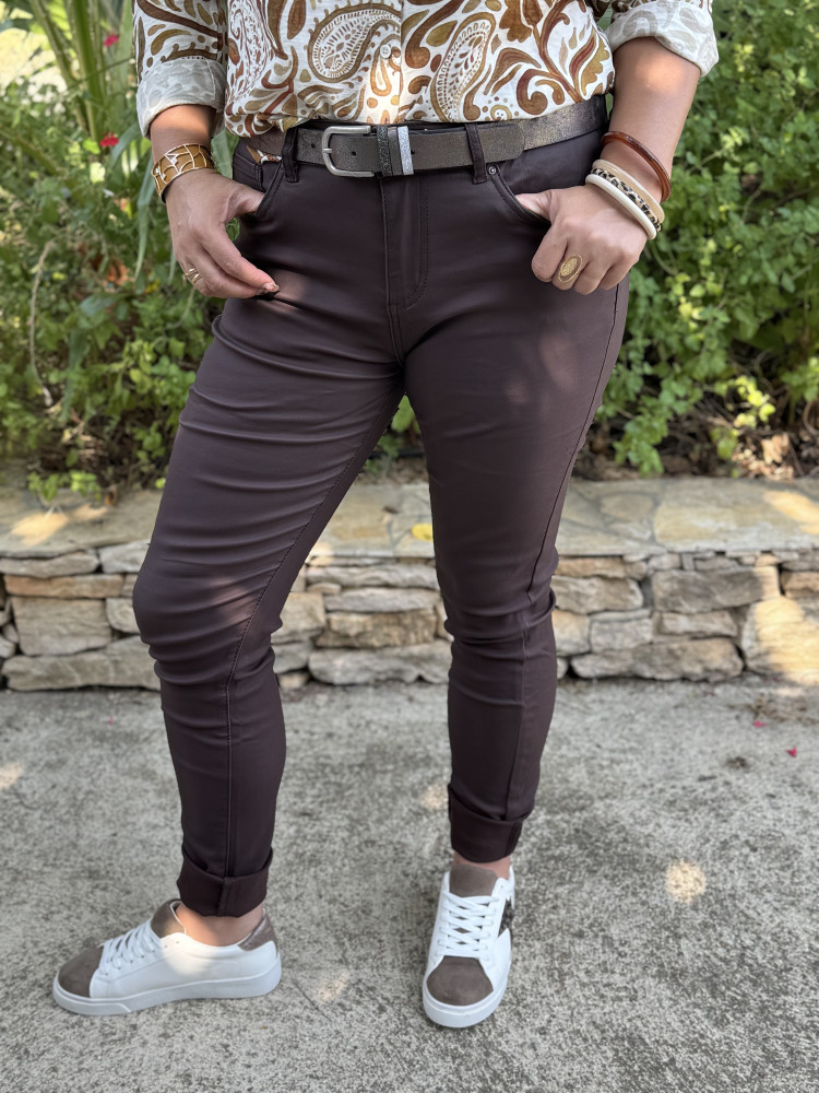 Pantalon enduit chocolat Lyzon :) 
