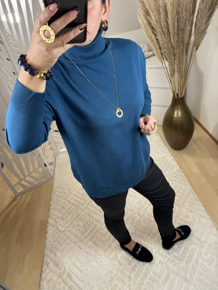 Pull Col Roulé Petrole :)) 
