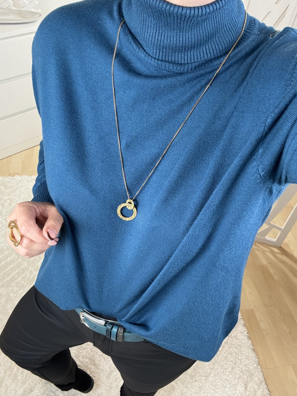 Pull Col Roulé Petrole :)) 