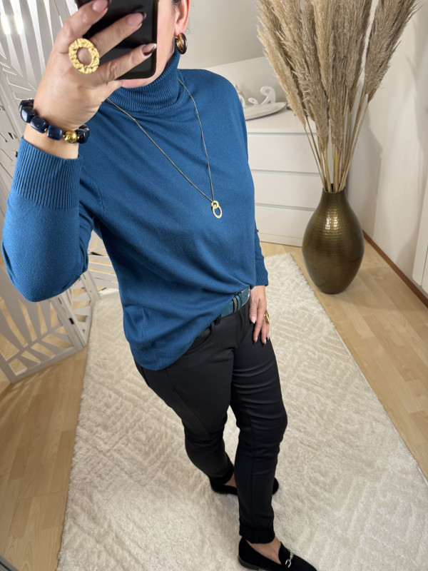 Pull Col Roulé Petrole :)) 