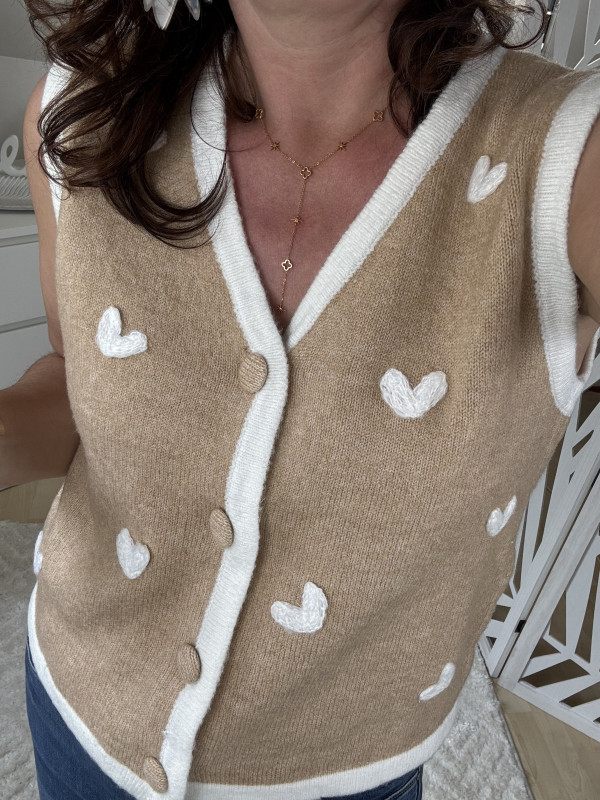 Gilet sans manche Coeurs :)) 