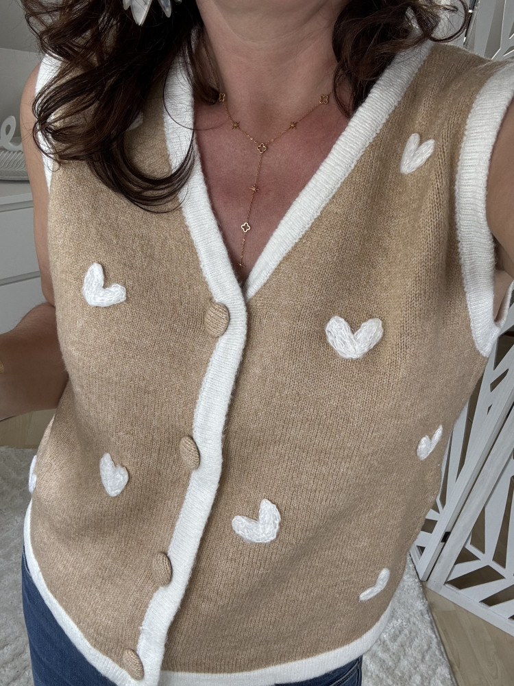 Gilet sans manche Coeurs :)) 