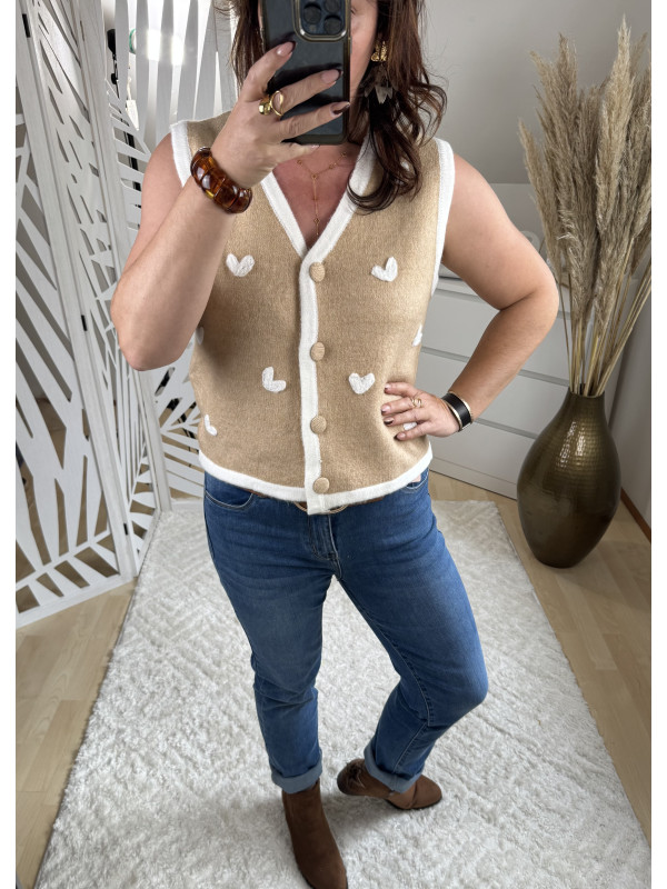 Gilet sans manche Coeurs :)) 