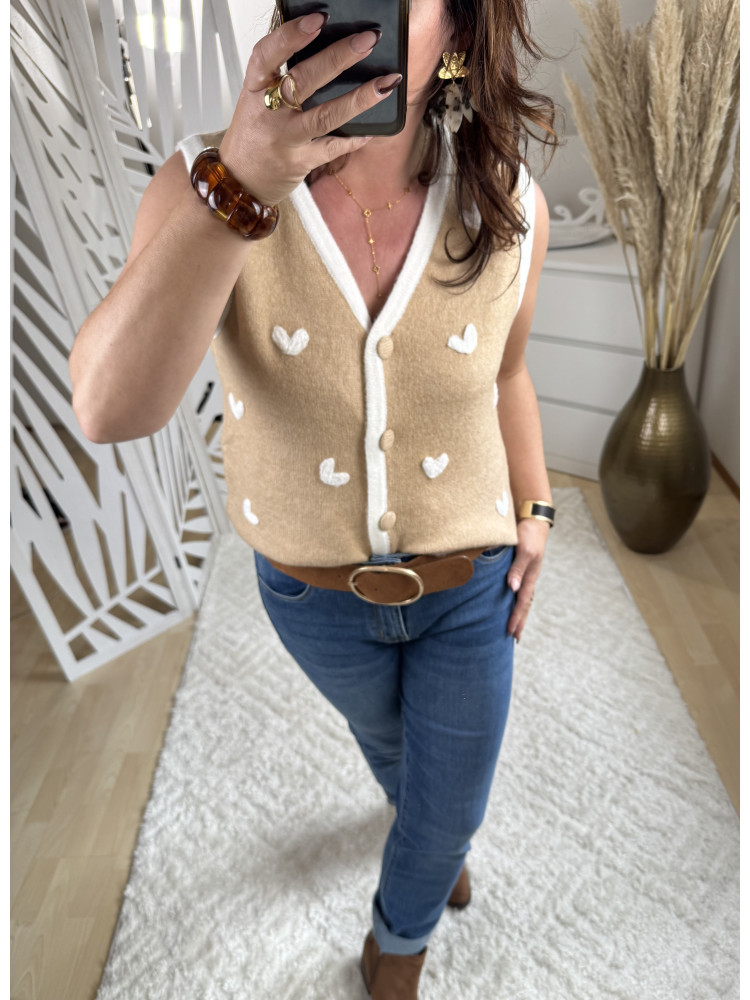 Gilet sans manche Coeurs :)) 