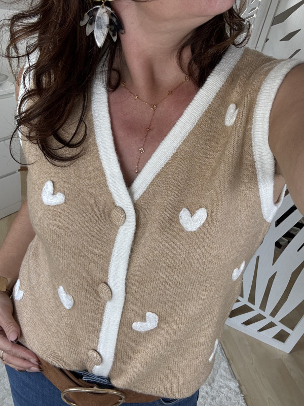 Gilet sans manche Coeurs :)) 