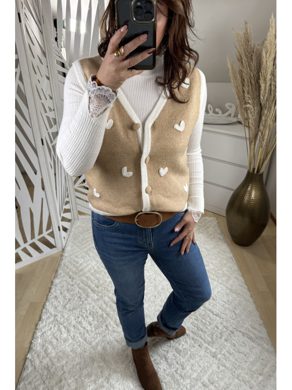 Gilet sans manche Coeurs :)) 