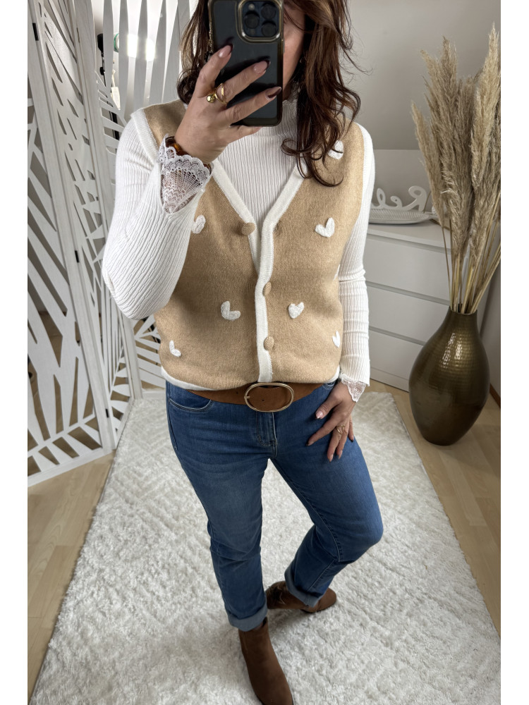 Gilet sans manche Coeurs :)) 
