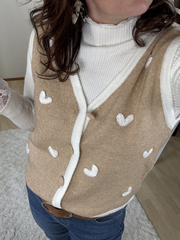 Gilet sans manche Coeurs :)) 