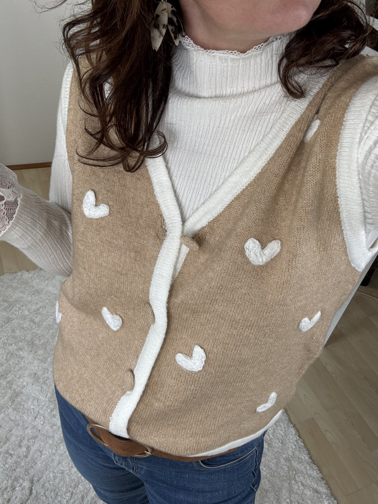 Gilet sans manche Coeurs :)) 