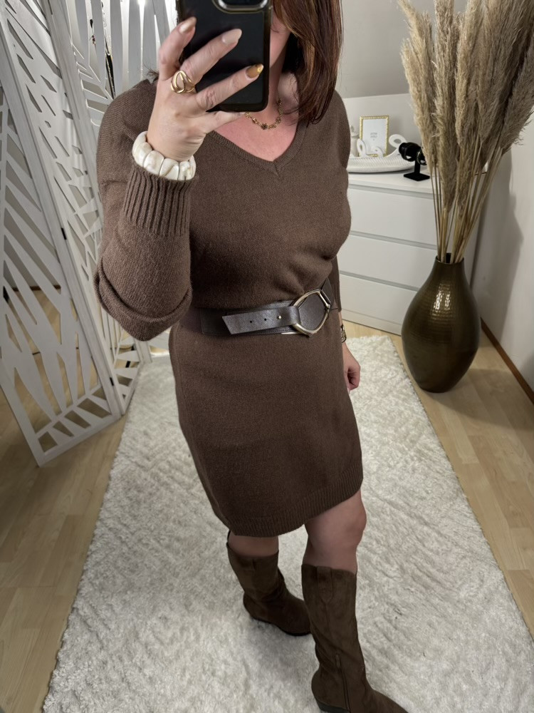 Robe pull réversible choco 