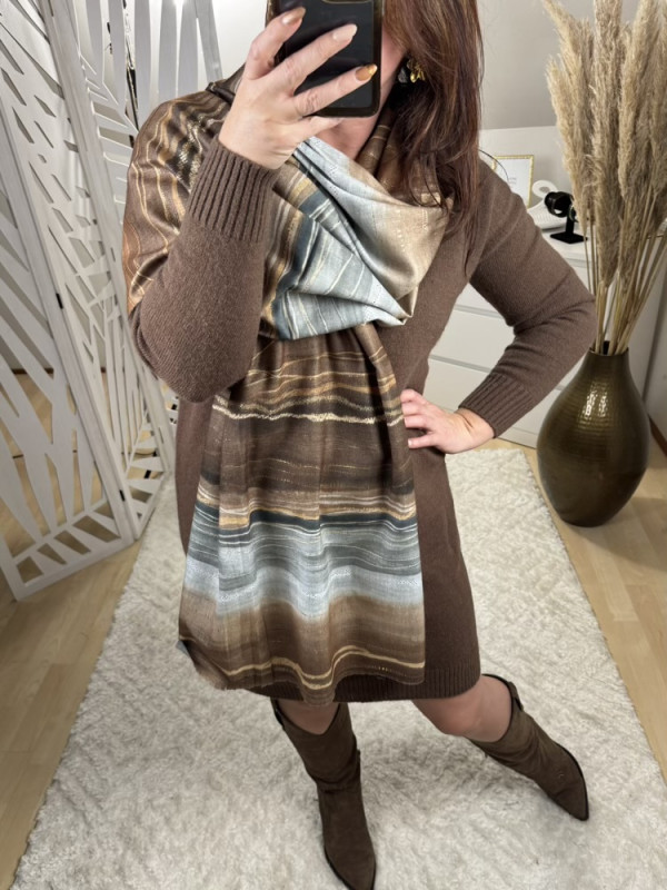 Robe pull réversible choco 