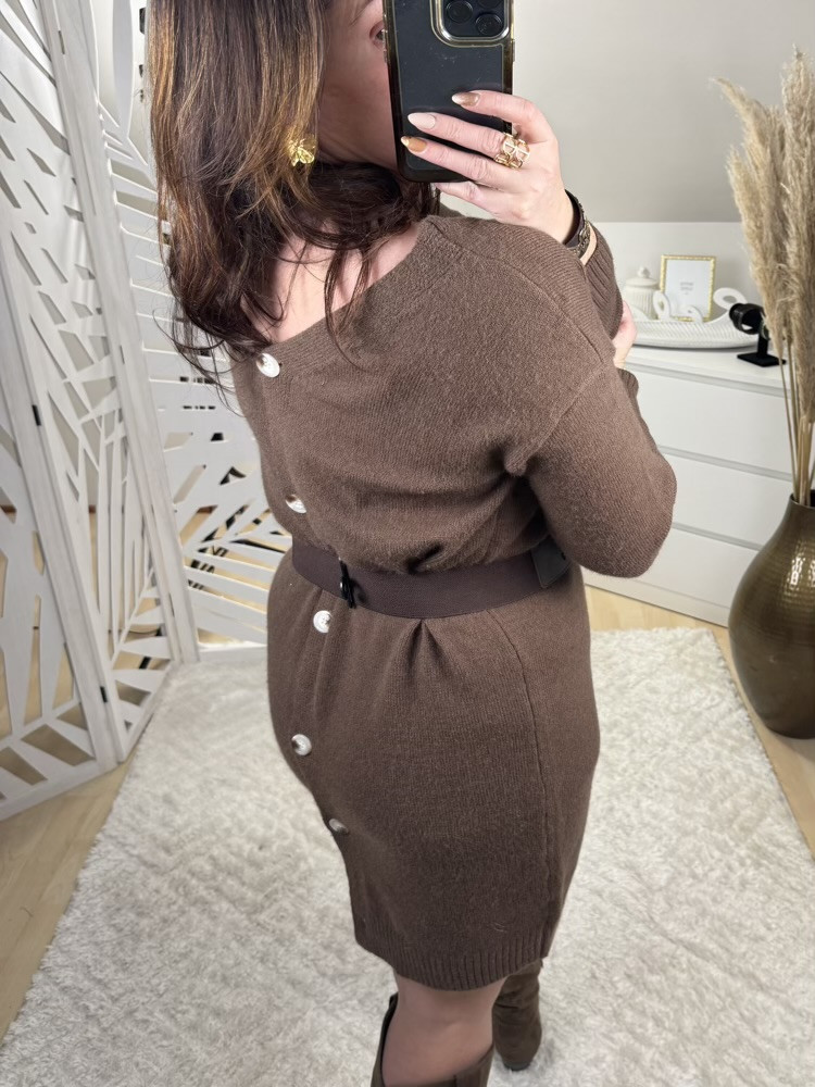 Robe pull réversible choco 