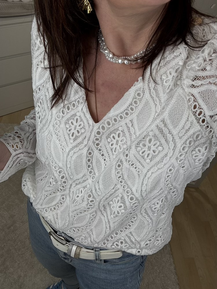 Blouse dentelle blanche Michaela 