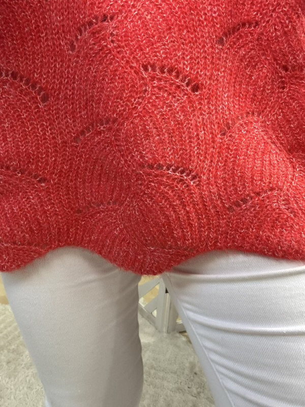 Pull Ajouré corail ou choco Louis 