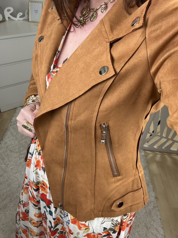 Perfecto suédine Cognac John 