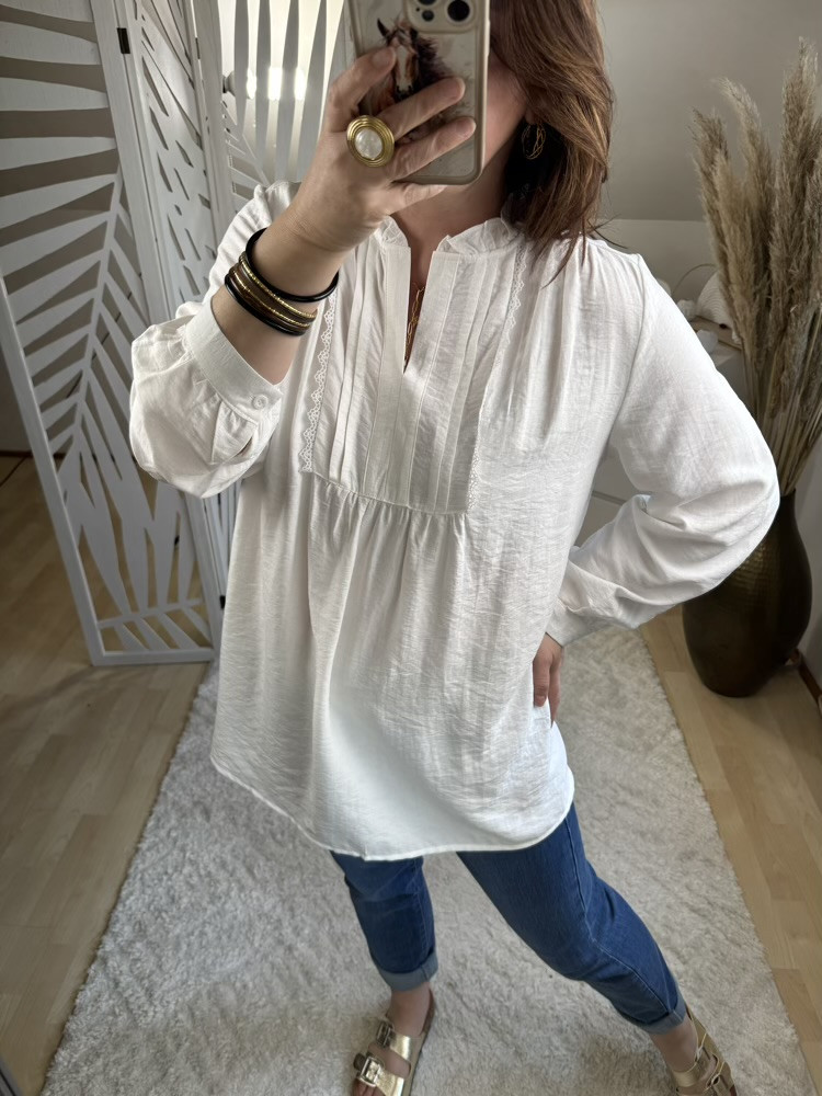 Blouse blanche ou noire  Lilou 