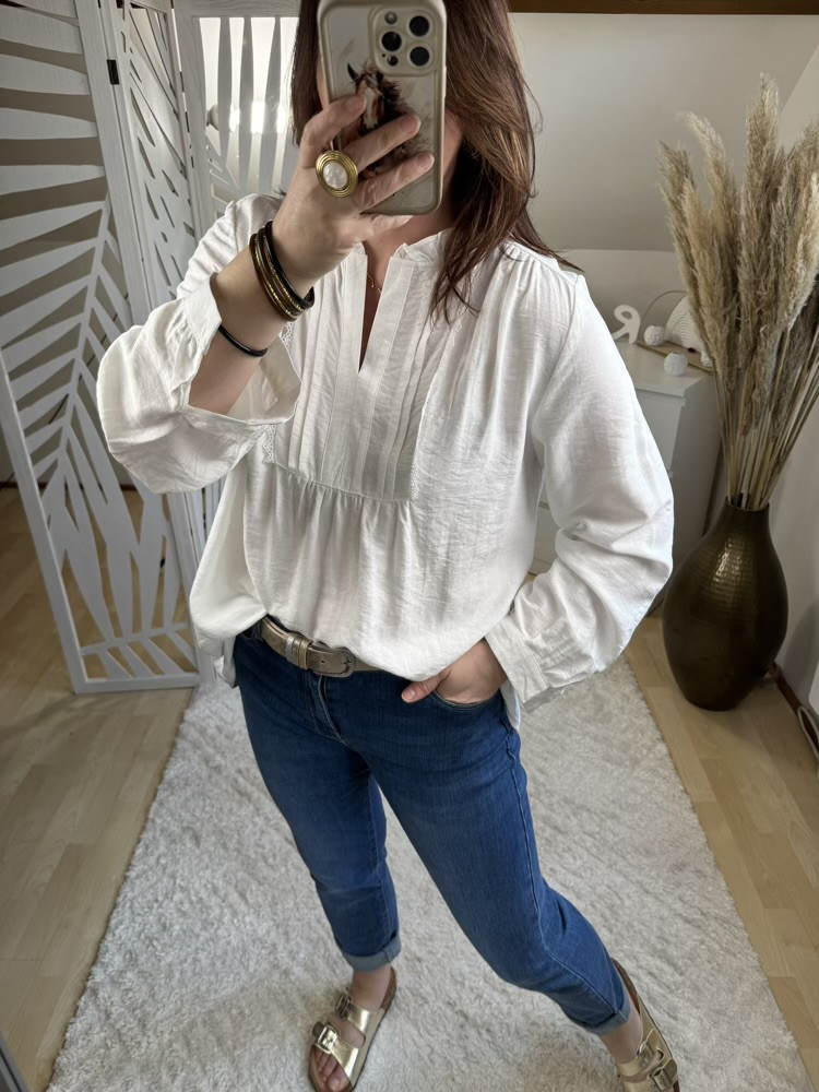 Blouse blanche ou noire  Lilou 