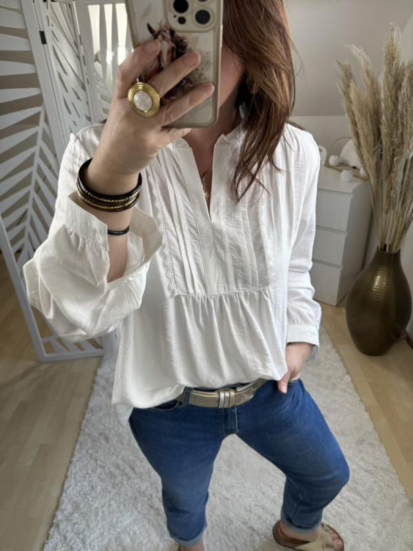 Blouse blanche ou noire  Lilou 
