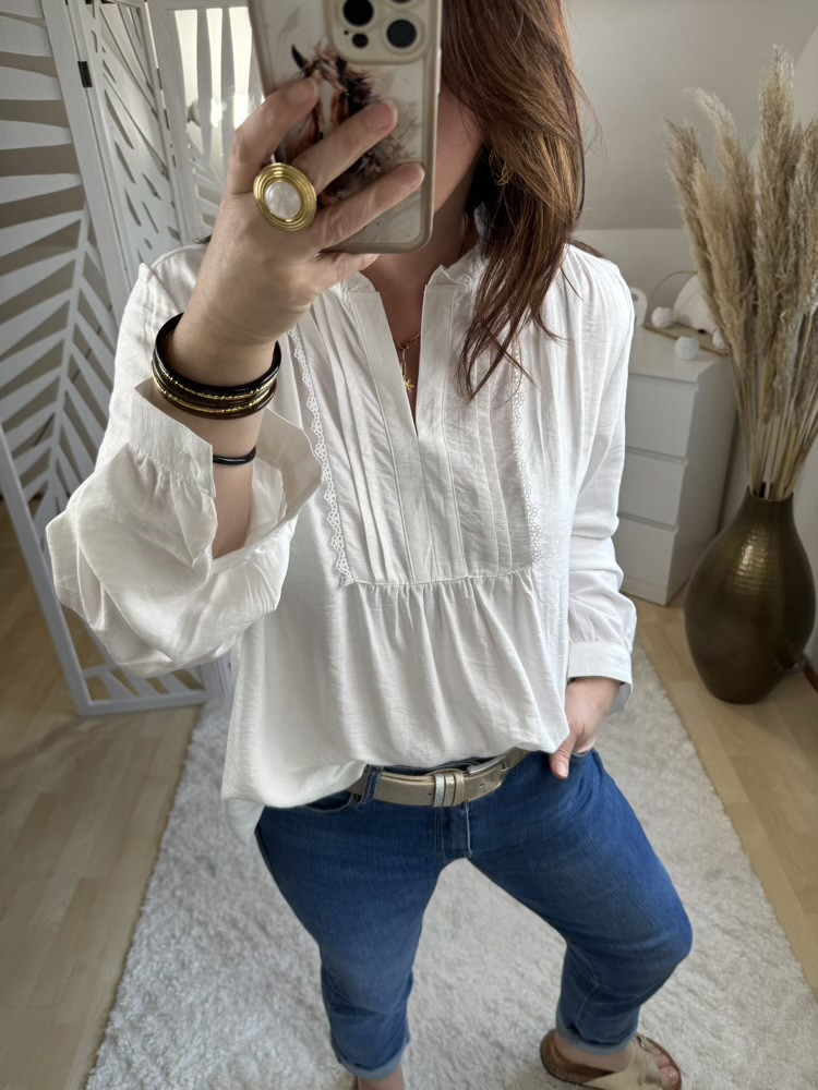 Blouse blanche ou noire  Lilou 