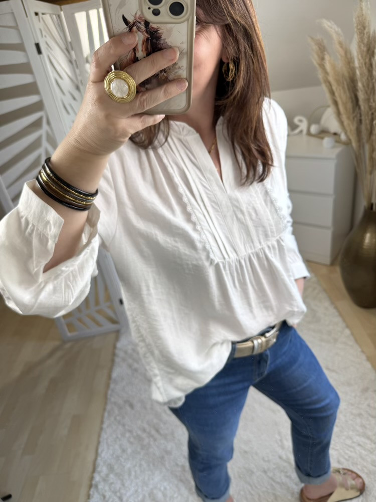 Blouse blanche ou noire  Lilou 