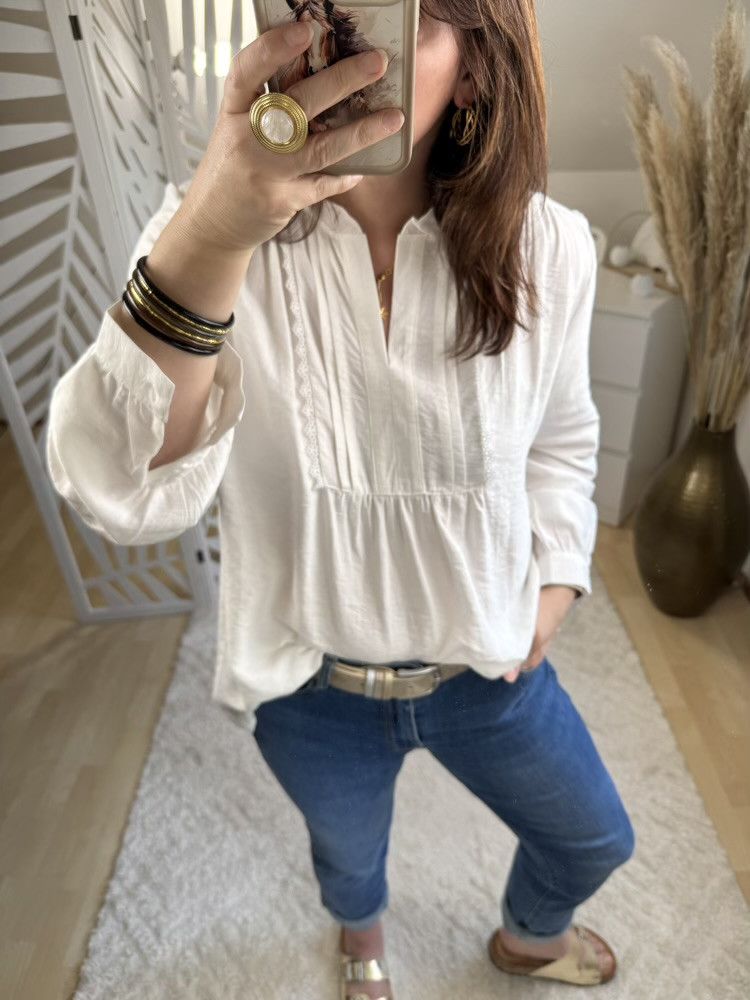 Blouse blanche ou noire  Lilou 