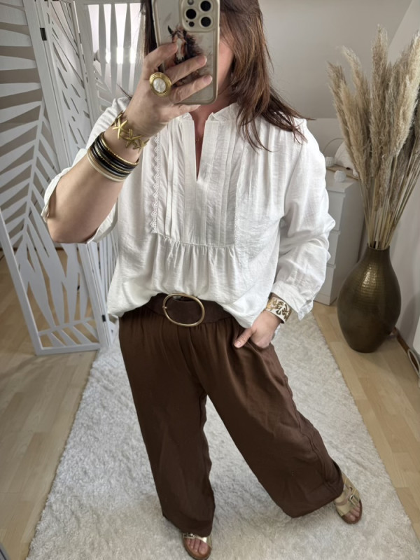 Blouse blanche ou noire  Lilou 