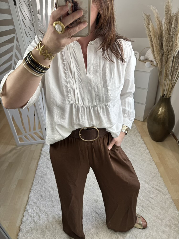Blouse blanche ou noire  Lilou 