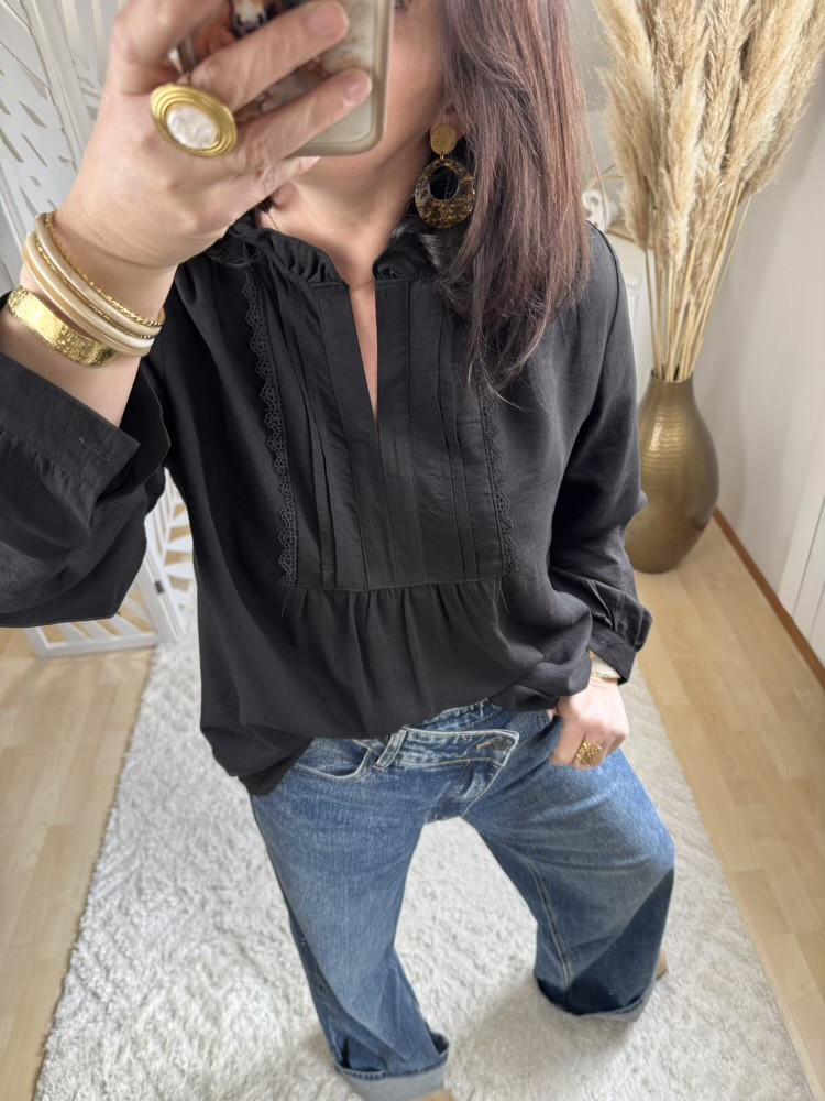 Blouse blanche ou noire  Lilou 