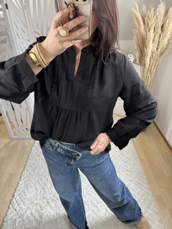 Blouse blanche ou noire  Lilou 