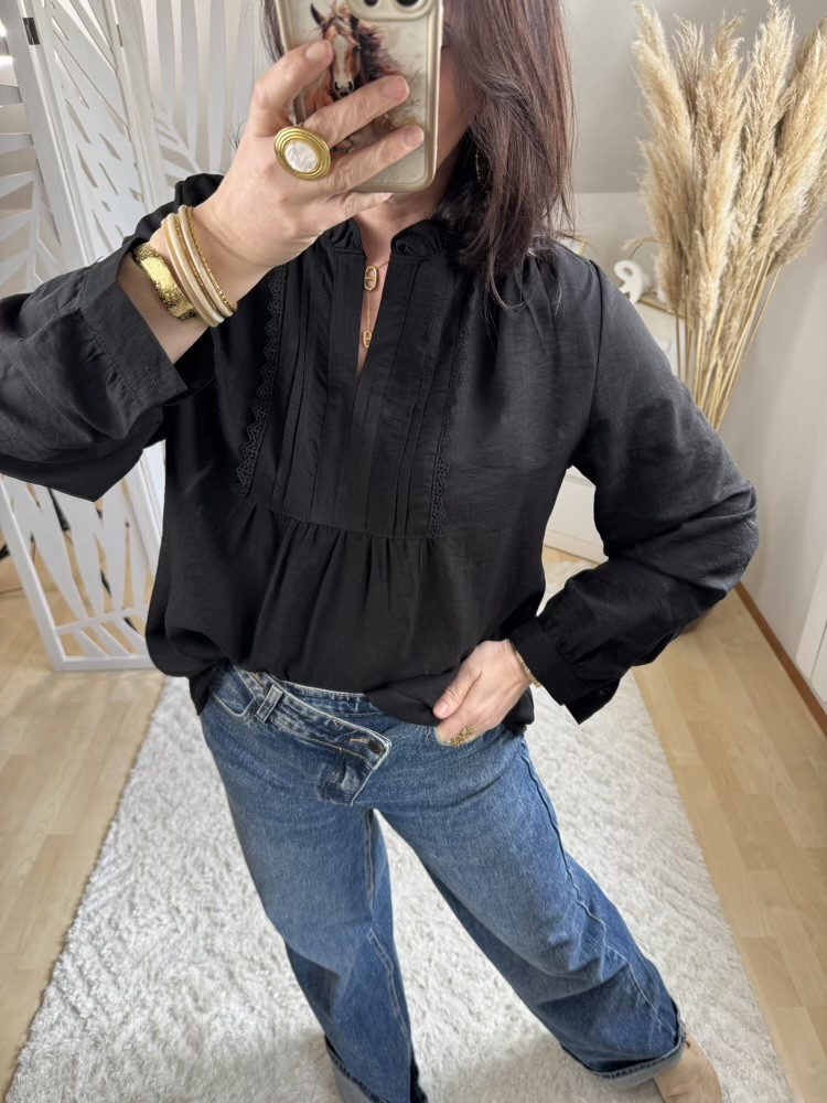 Blouse blanche ou noire  Lilou 