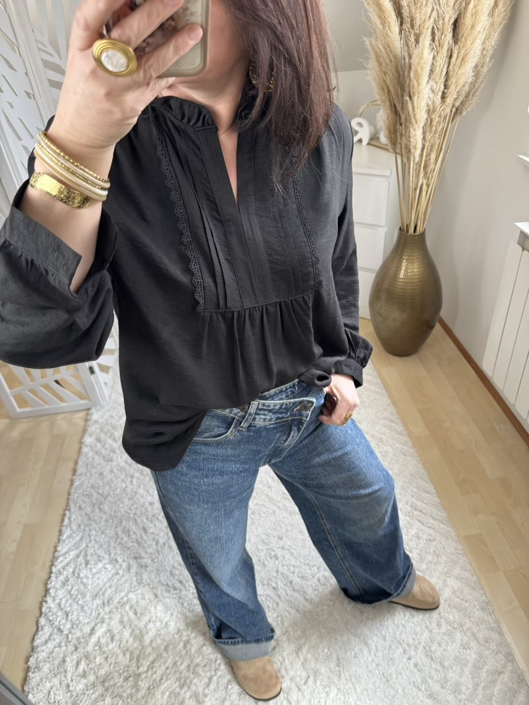 Blouse blanche ou noire  Lilou 