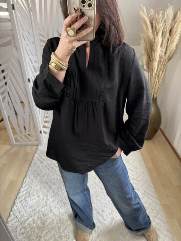 Blouse blanche ou noire  Lilou 