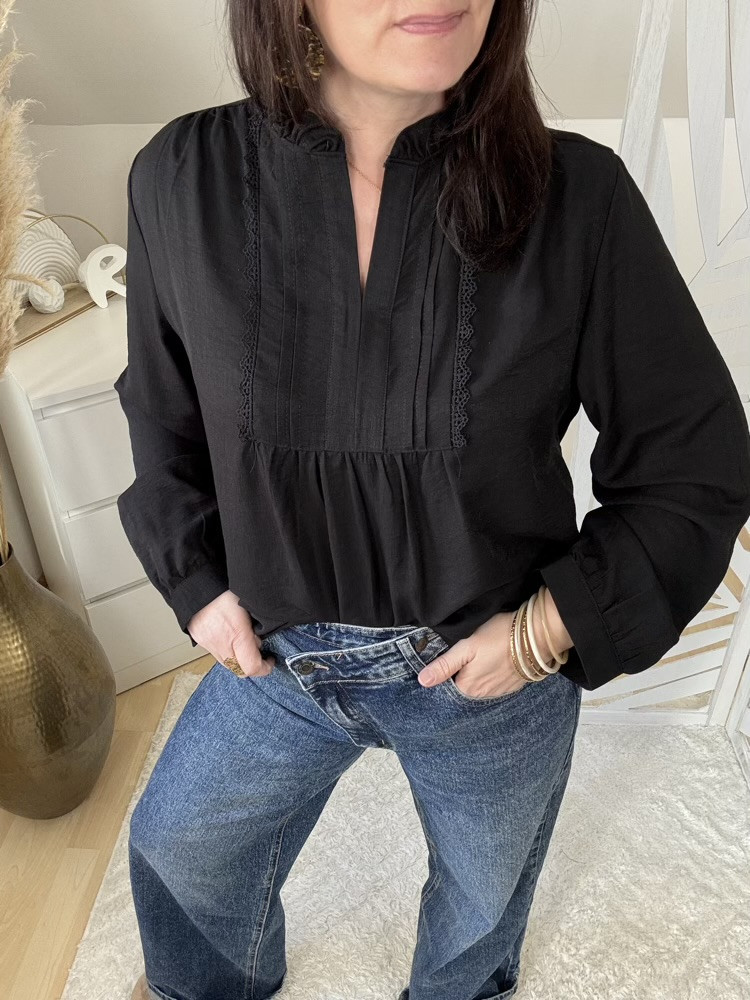 Blouse blanche ou noire  Lilou 