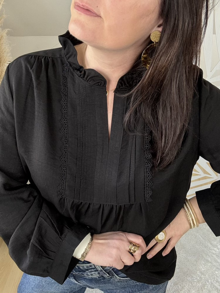 Blouse blanche ou noire  Lilou 