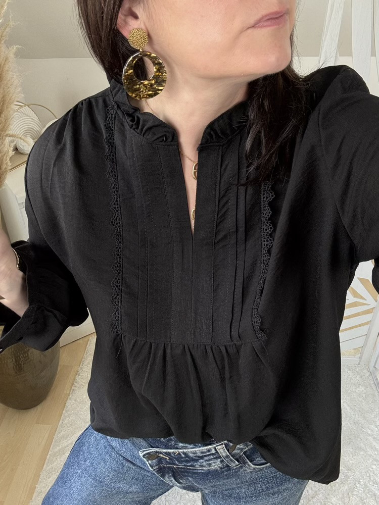 Blouse blanche ou noire  Lilou 