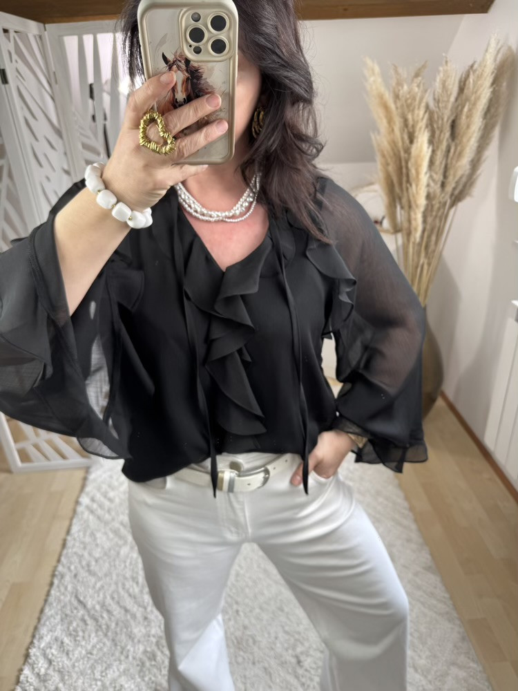 Blouse  fluide à volants Gracie 