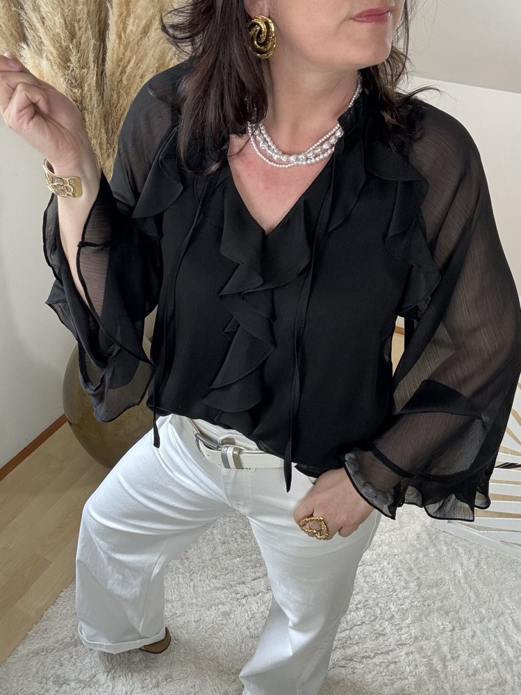Blouse  fluide à volants Gracie 