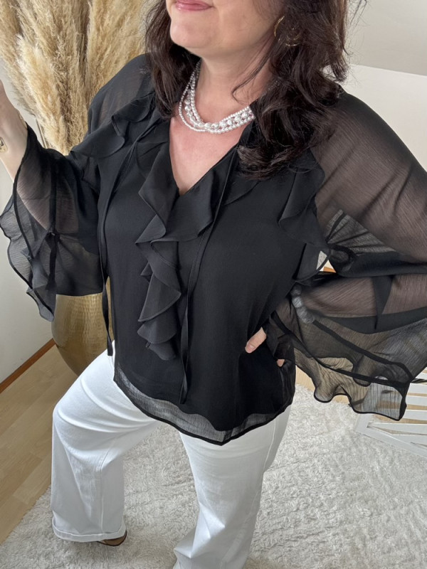 Blouse  fluide à volants Gracie 